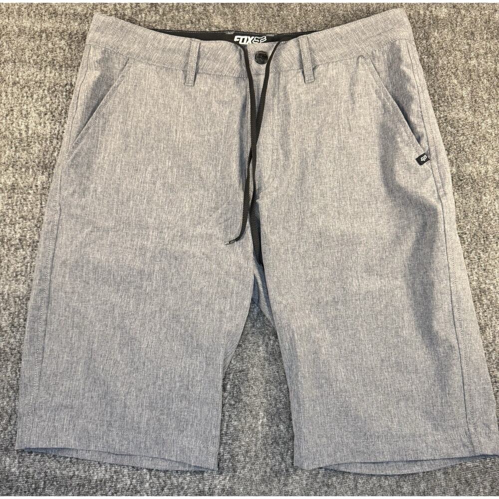 Mens Fox Racing Gray Tech Long Hybrid Shorts Size 32